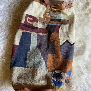 Vintage Artisan Woven Backpack